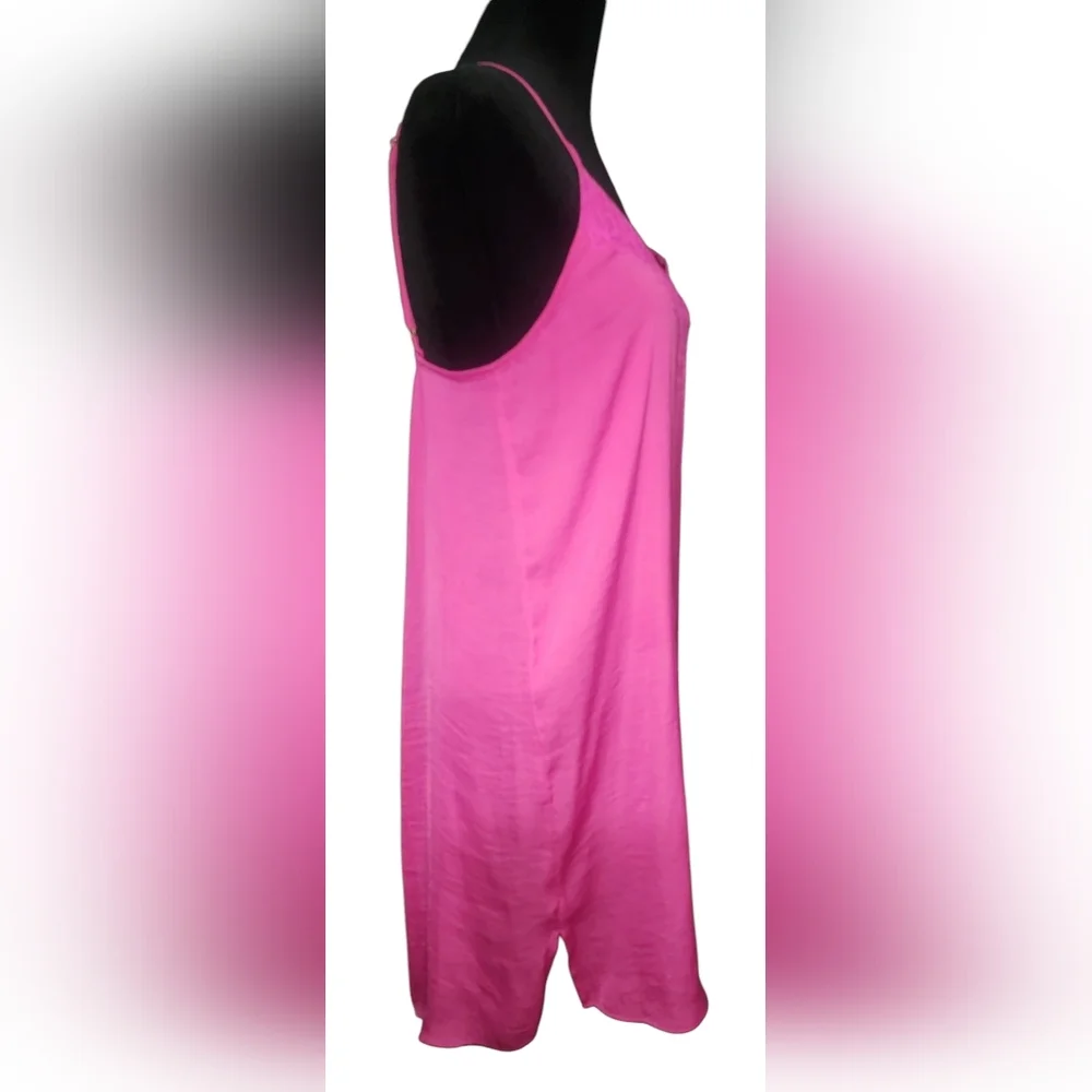 Soma Crinkle SatinLace-Trim Chemise, Womens Small - Picture 3 of 7